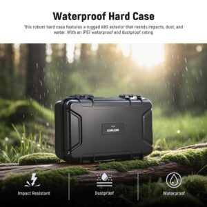 Neewer ac022 waterproof hard case for dji osmo pocket 3 กระเป๋ากันน้ำแข็งแกร่งระดับ ip67 พร้อมช่องเก็บ 17 ช่อง (6)