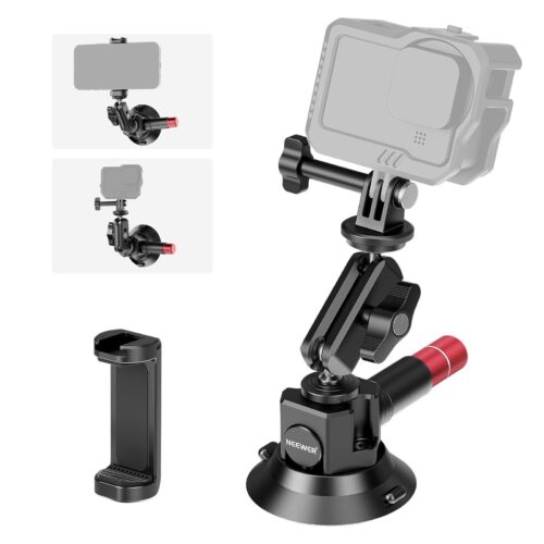 NEEWER CA104 Suction Cup Mount with Magic Arm - ฐานดูดสูญญากาศพร้อมแขนปรับมุมสำหรับกล้องและมือถือ (7) Neewer ca104 suction cup mount with magic arm ฐานดูดสูญญากาศพร้อมแขนปรับมุมสำหรับกล้องและมือถือ (7)