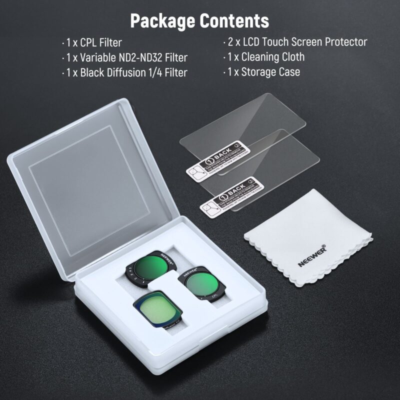Neewer fl 89 magnetic filter set 3 pack ชุดฟิลเตอร์แม่เหล็ก 3 ชิ้น สำหรับ dji osmo pocket 3 9