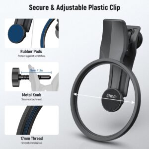 Neewer la008 67mm phone filter clamp คลิปยึดฟิลเตอร์ 67mm สำหรับสมาร์ทโฟน รองรับ iphone และ android 2