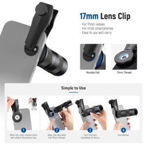 Neewer ls 78 400mm phone telephoto lens เลนส์เทเลโฟโต้มืออาชีพสำหรับสมาร์ทโฟน ซูม 400mm พร้อม lens clip 17mm (7)
