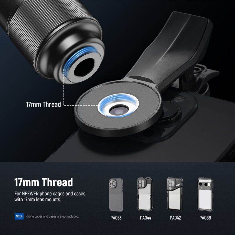 Neewer ls 78 400mm phone telephoto lens เลนส์เทเลโฟโต้มืออาชีพสำหรับสมาร์ทโฟน ซูม 400mm พร้อม lens clip 17mm (8)