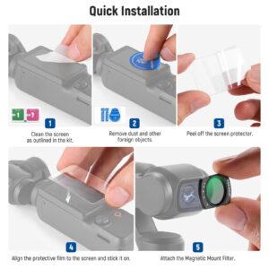 Neewer fl 89 magnetic filter set 3 pack ชุดฟิลเตอร์แม่เหล็ก 3 ชิ้น สำหรับ dji osmo pocket 3 (8)