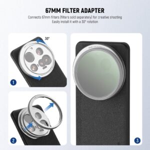 Neewer pa101 phone case for xiaomi 15 ultra เคสกล้องมืออาชีพพร้อมขาตั้งเลนส์และฟิลเตอร์ 4