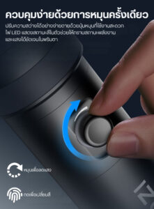 Ulanzi lm01 photography flashlight ไฟแฟลชไลท์ ไฟฉายถ่ายภาพระดับมืออาชีพ 10w พร้อม gobo 20 แบบ และแสง rgb 4 โทน (12)