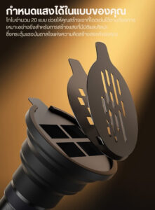 Ulanzi lm01 photography flashlight ไฟแฟลชไลท์ ไฟฉายถ่ายภาพระดับมืออาชีพ 10w พร้อม gobo 20 แบบ และแสง rgb 4 โทน (6)