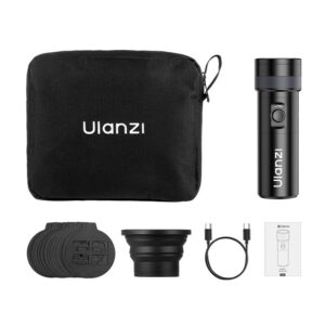 Ulanzi lm01 photography flashlight ไฟแฟลชไลท์ถ่ายภาพระดับมืออาชีพ 10w พร้อม 20 gobo และแสง rgb 4 โทน (19)