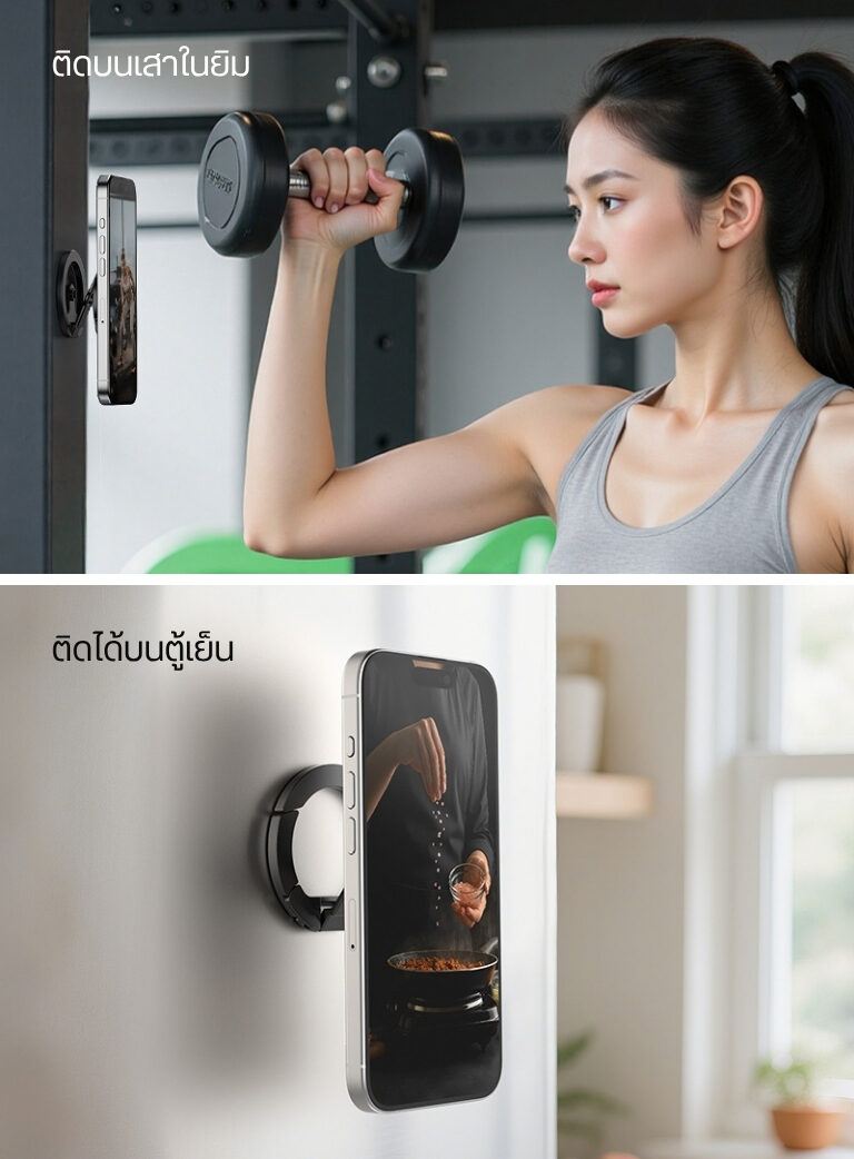 Ulanzi ma02 maglock dual magnetic phone stand ที่จับมือถือแม่เหลกคู่ พกพาง่าย ใช้งานได้หลากหลาย ขาตั้งmagsafe (4)