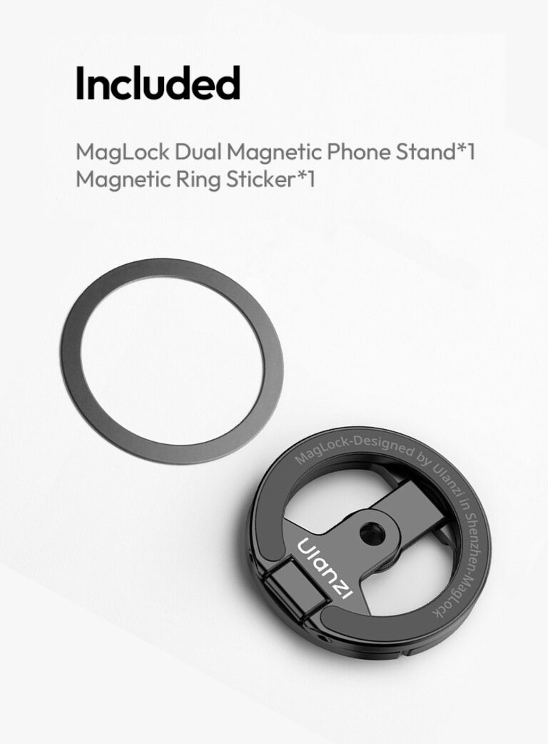 Ulanzi ma02 maglock dual magnetic phone stand ที่จับมือถือแม่เหลกคู่ พกพาง่าย ใช้งานได้หลากหลาย ขาตั้งmagsafe (8)