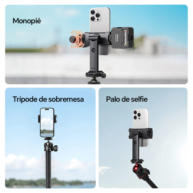 Ulanzi ma54 uka phone holder ที่จับมือถือแบบหมุนได้ 360° พร้อม dual cold shoe mount (9)