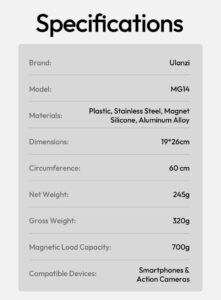 Ulanzi mg14 magnetic neck mount for phones ขาตั้งคล้องคอแม่เหล็ก ขาตั้งมือถือคล้องคอ magsafe สำหรับสมาร์ทโฟน (13)