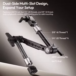 Ulanzi TA10 3-Section Magic Articulating Arm แขนปรับมุมอเนกประสงค์ 3 ท่อน รองรับน้ำหนัก 2kg (3) Ulanzi ta10 3 section magic articulating arm แขนปรับมุมอเนกประสงค์ 3 ท่อน รองรับน้ำหนัก 2kg (3)