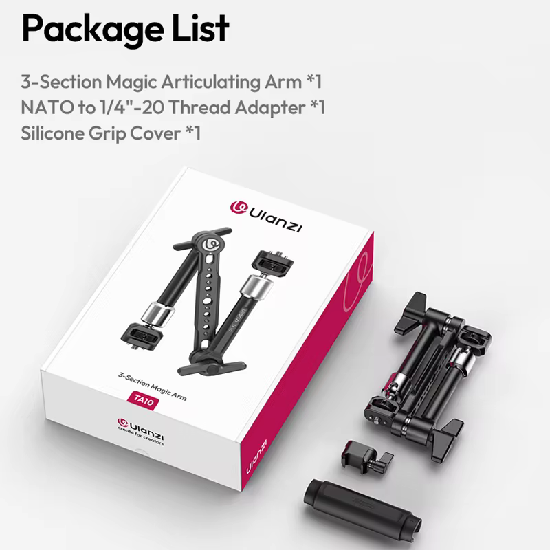 Ulanzi TA10 3-Section Magic Articulating Arm แขนปรับมุมอเนกประสงค์ 3 ท่อน รองรับน้ำหนัก 2kg (7) Ulanzi ta10 3 section magic articulating arm แขนปรับมุมอเนกประสงค์ 3 ท่อน รองรับน้ำหนัก 2kg (7)