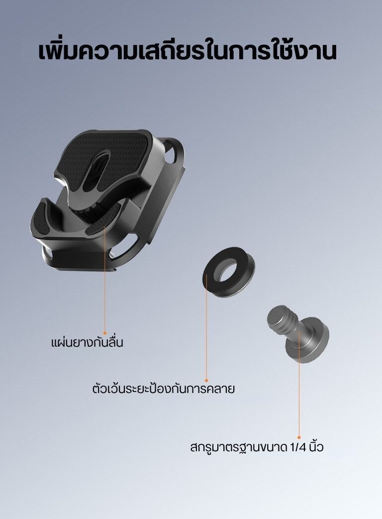 Ulanzi uka10 cable clamp quick release plate เพลทปลดเร็ว พร้อมระบบจัดการสายเคเบิล ขาตั้งกล้อง (5)